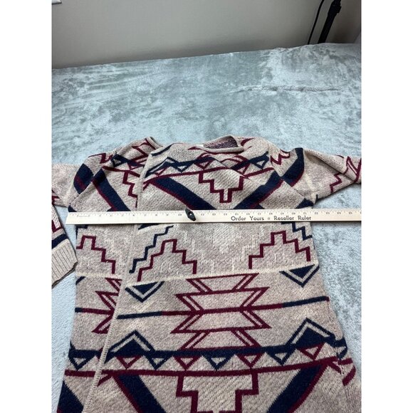 Miracle City Womens S/M Aztec Pattern Cardigan Sweater Southwestern Open Front - Picture 4 of 10